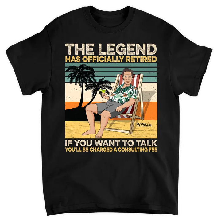 Personalized T-shirt - Father's Day, Birthday Gift For Dad, Grandpa - The Legend Has Officially Retired ARND018