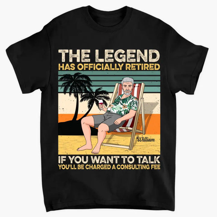 Personalized T-shirt - Father's Day, Birthday Gift For Dad, Grandpa - The Legend Has Officially Retired ARND018
