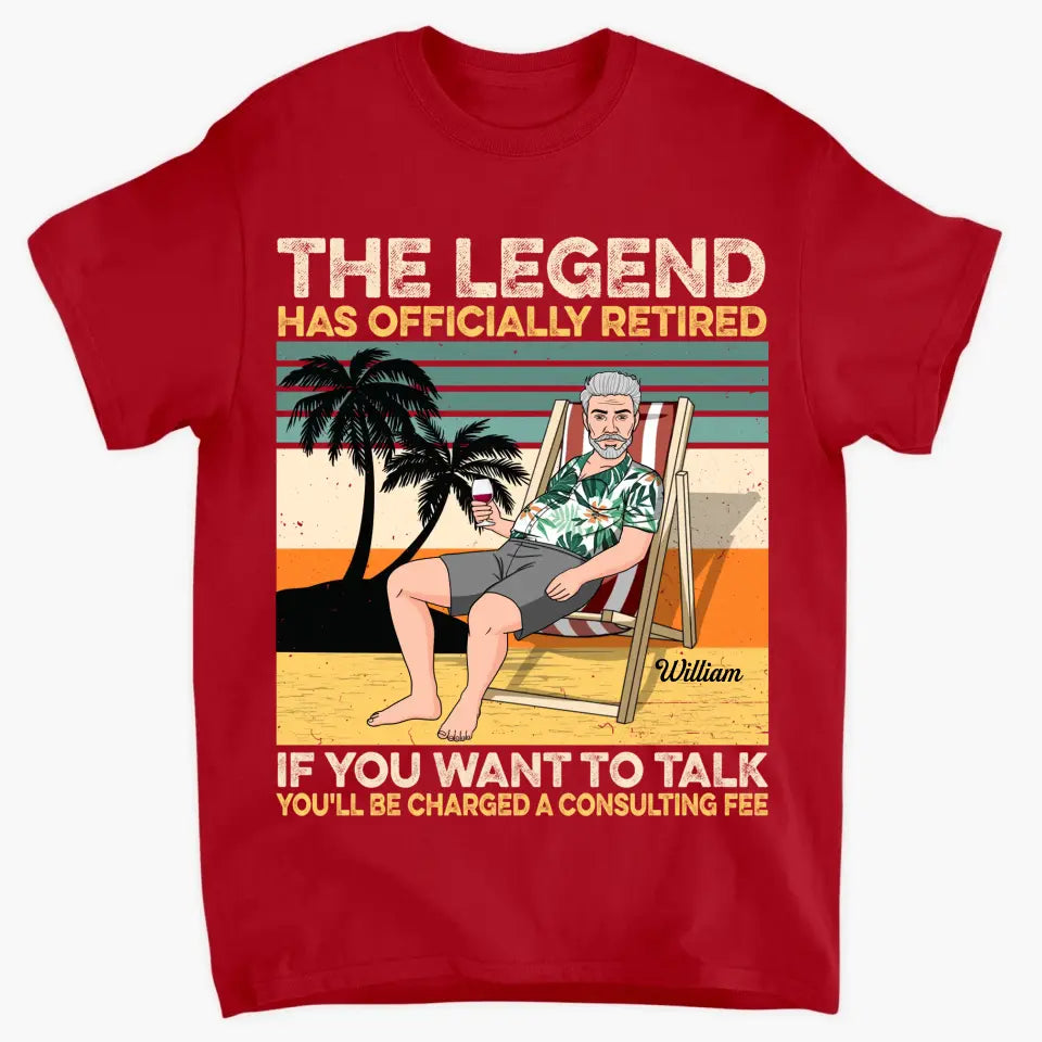 Personalized T-shirt - Father's Day, Birthday Gift For Dad, Grandpa - The Legend Has Officially Retired ARND018
