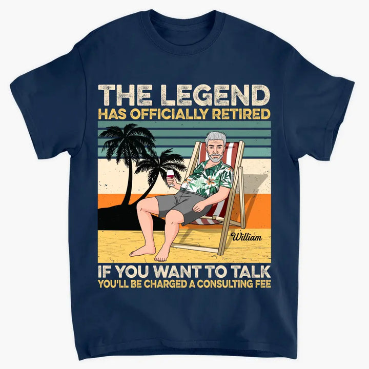 Personalized T-shirt - Father's Day, Birthday Gift For Dad, Grandpa - The Legend Has Officially Retired ARND018
