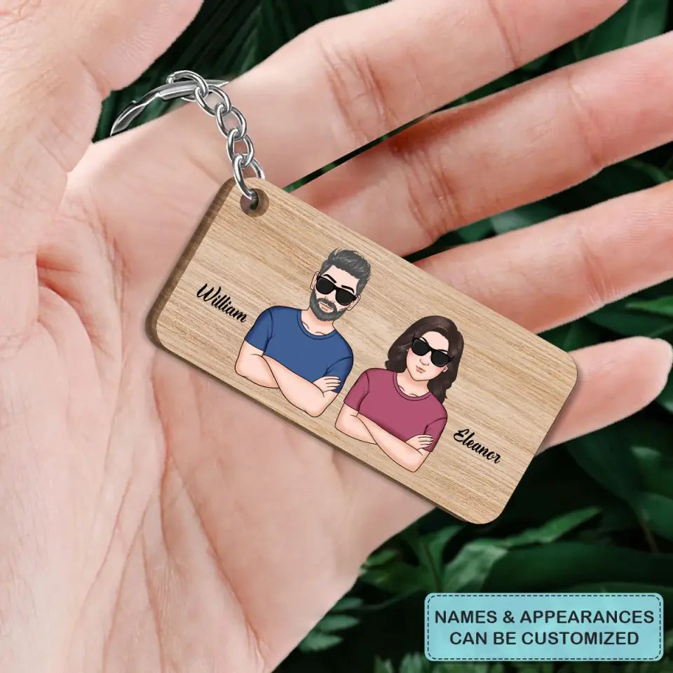 Personalized Wooden Keychain - Father's Day, Birthday Gift For Dad, Grandpa - #1 Dad ARND005