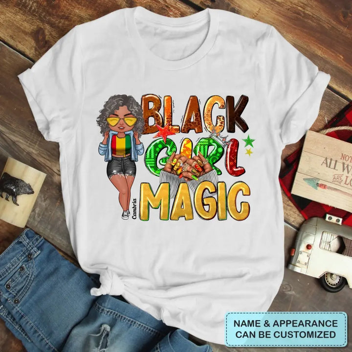 Personalized T-shirt - Gift For Black Woman - Black Girl Magic Juneteenth ARND0014