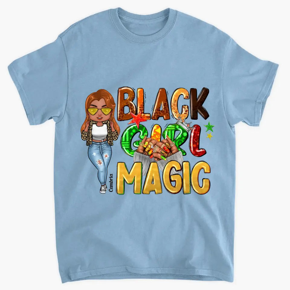 Personalized T-shirt - Gift For Black Woman - Black Girl Magic Juneteenth ARND0014