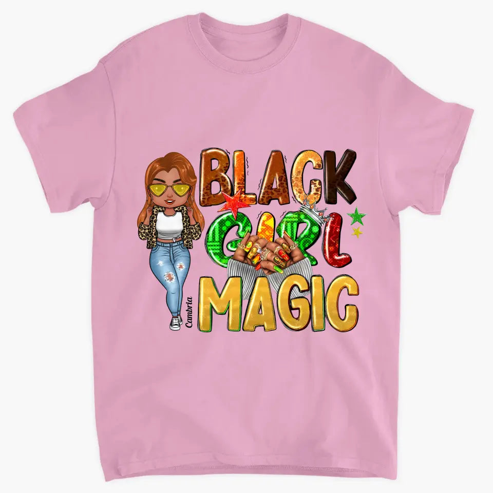 Personalized T-shirt - Gift For Black Woman - Black Girl Magic Juneteenth ARND0014