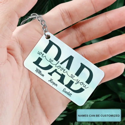 Personalized Keychain - Father's Day, Birthday Gift For Dad, Grandpa - Dad We Love You ARND0014