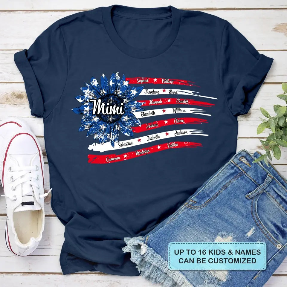 Personalized T-shirt - Mother's Day, Independence Day Gift For Mom, Grandma - Grandma 4th Of July ARND0014