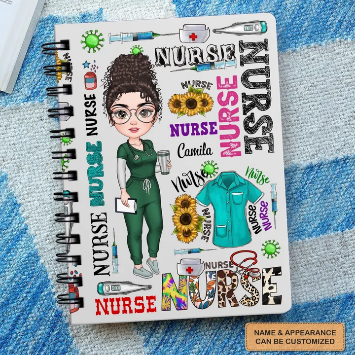 Personalized Spiral Journal - Nurse's Day, Birthday Gift For Nurse - Nurse Life ARND018