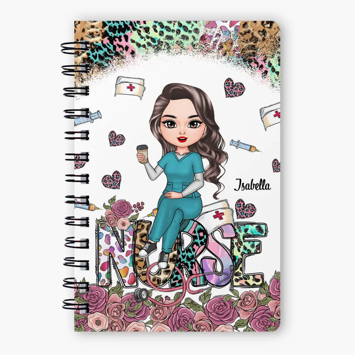 Personalized Spiral Journal - Nurse's Day, Birthday Gift For Nurse - Love Nurse Life ARND018