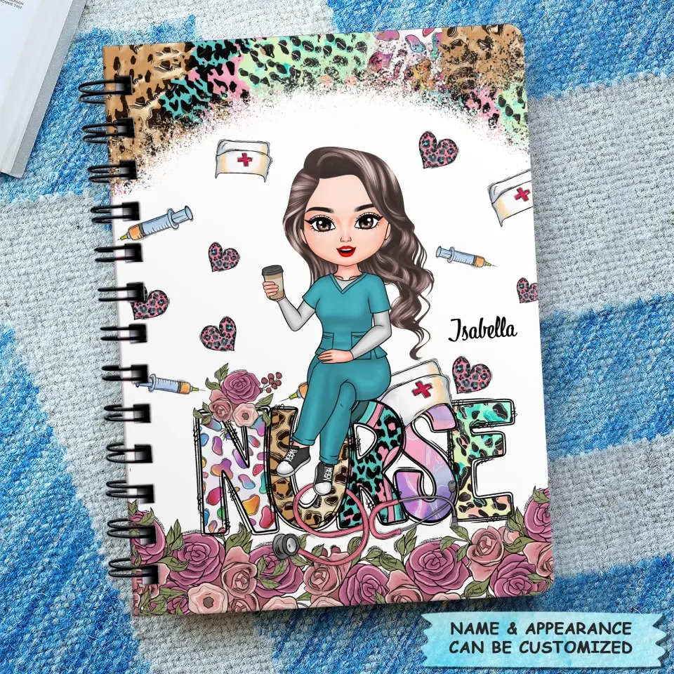 Personalized Spiral Journal - Nurse's Day, Birthday Gift For Nurse - Love Nurse Life ARND018