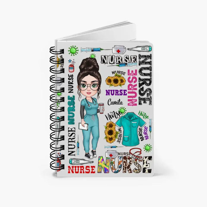 Personalized Spiral Journal - Nurse's Day, Birthday Gift For Nurse - Nurse Life ARND018