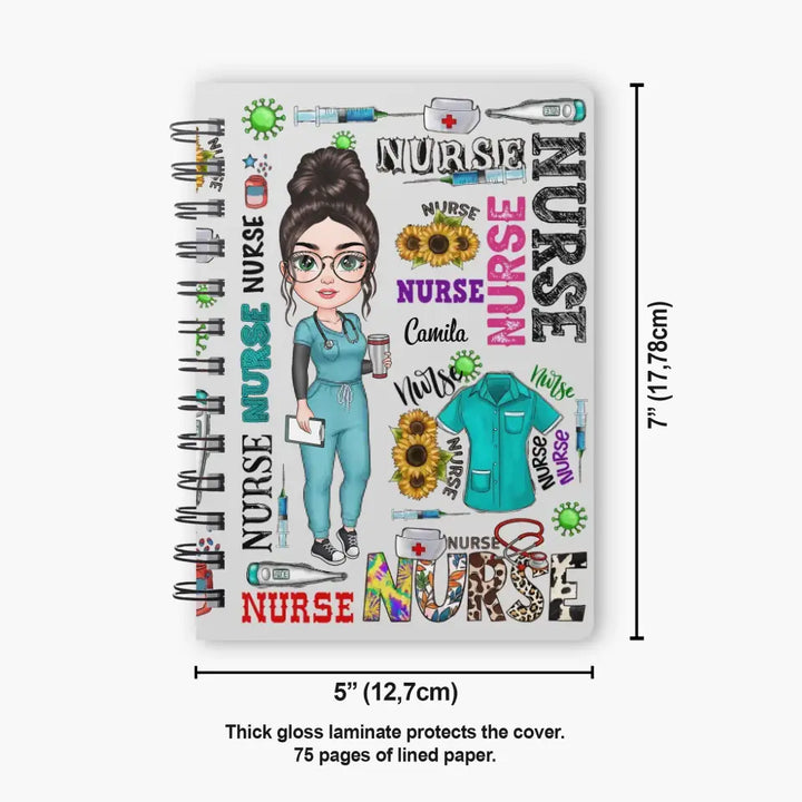 Personalized Spiral Journal - Nurse's Day, Birthday Gift For Nurse - Nurse Life ARND018