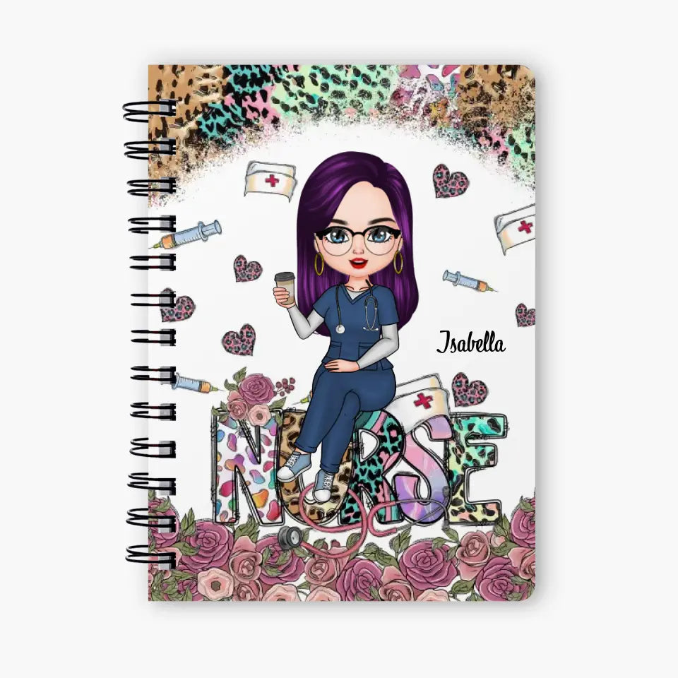 Personalized Spiral Journal - Nurse's Day, Birthday Gift For Nurse - Love Nurse Life ARND018
