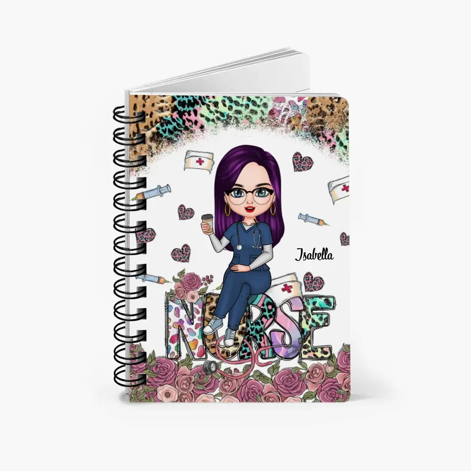 Personalized Spiral Journal - Nurse's Day, Birthday Gift For Nurse - Love Nurse Life ARND018