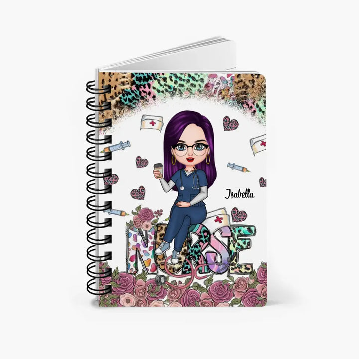 Personalized Spiral Journal - Nurse's Day, Birthday Gift For Nurse - Love Nurse Life ARND018