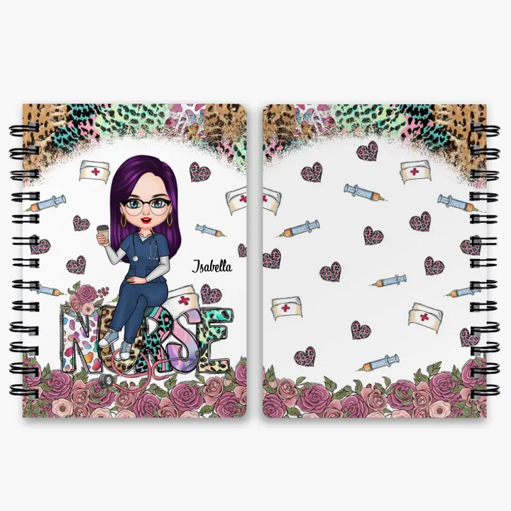 Personalized Spiral Journal - Nurse's Day, Birthday Gift For Nurse - Love Nurse Life ARND018