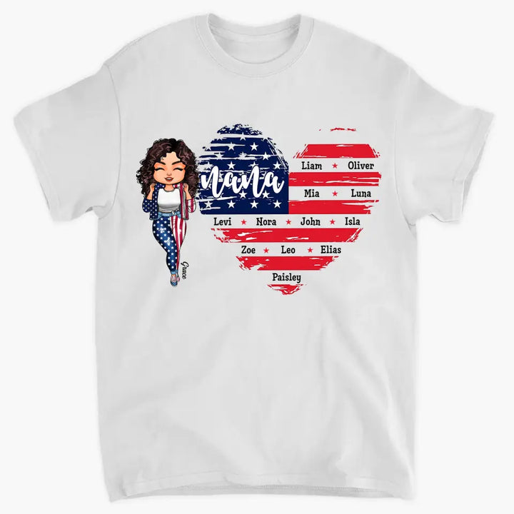 Personalized T-shirt - Mother's Day, Birthday, 4th Of July Gift For Grandma, Mom - 4th Of July Grandma ARND005