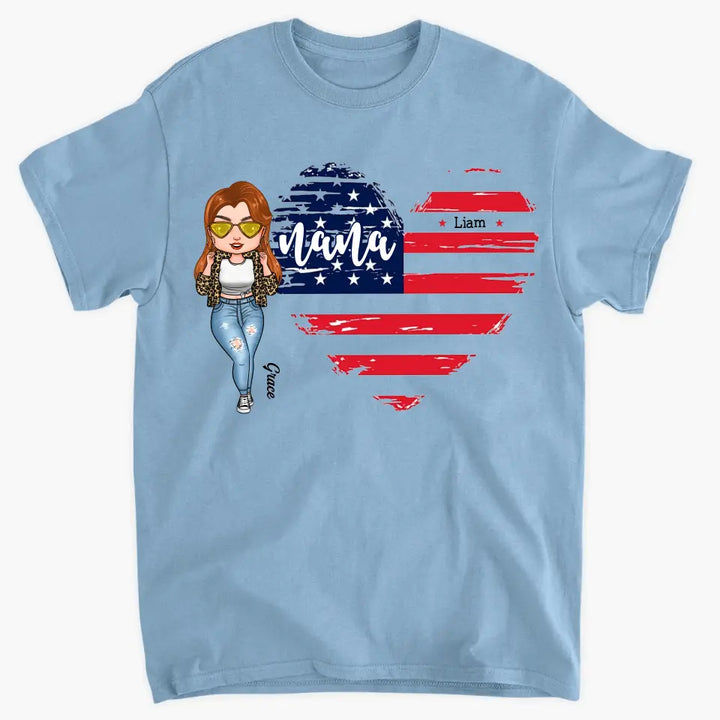 Personalized T-shirt - Mother's Day, Birthday, 4th Of July Gift For Grandma, Mom - 4th Of July Grandma ARND005