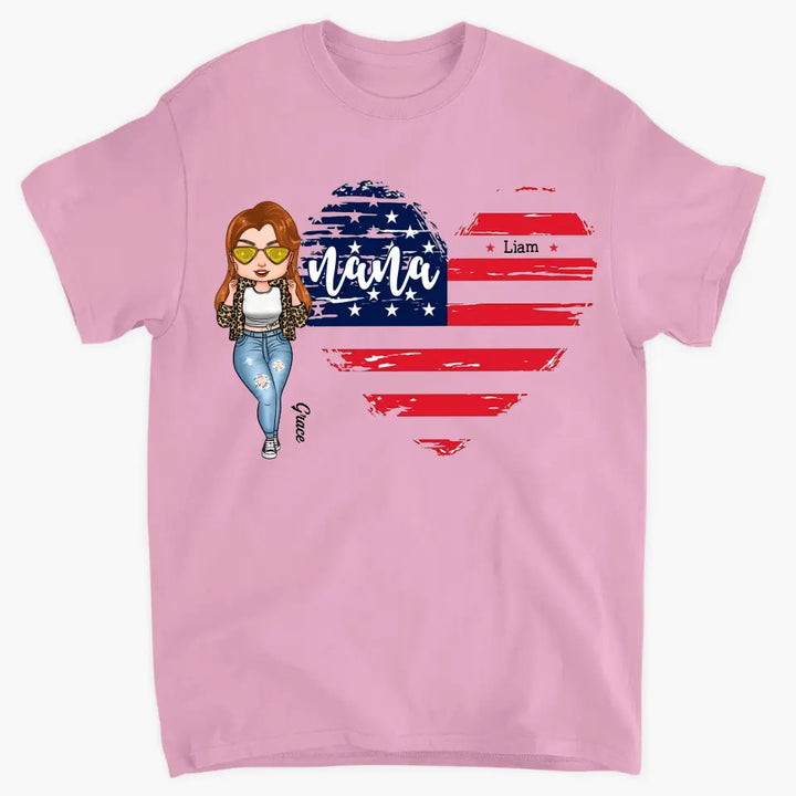 Personalized T-shirt - Mother's Day, Birthday, 4th Of July Gift For Grandma, Mom - 4th Of July Grandma ARND005