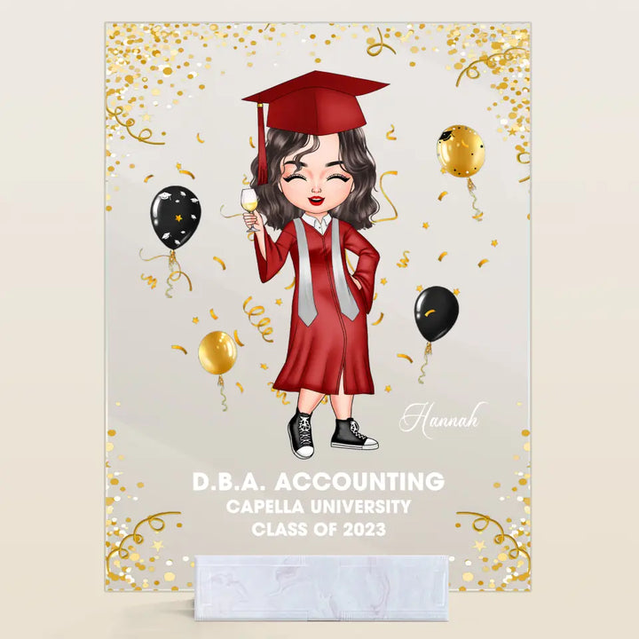 Personalized Acrylic Plaque - Graduation, Birthday Gift For Son, Daughter, Friend - Graduation Appreciation ARND005