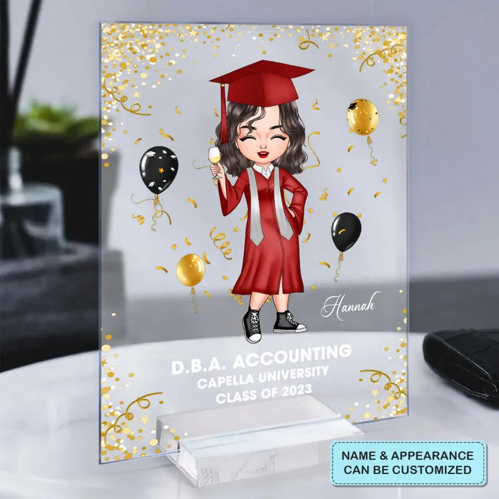 Personalized Acrylic Plaque - Graduation, Birthday Gift For Son, Daughter, Friend - Graduation Appreciation ARND005