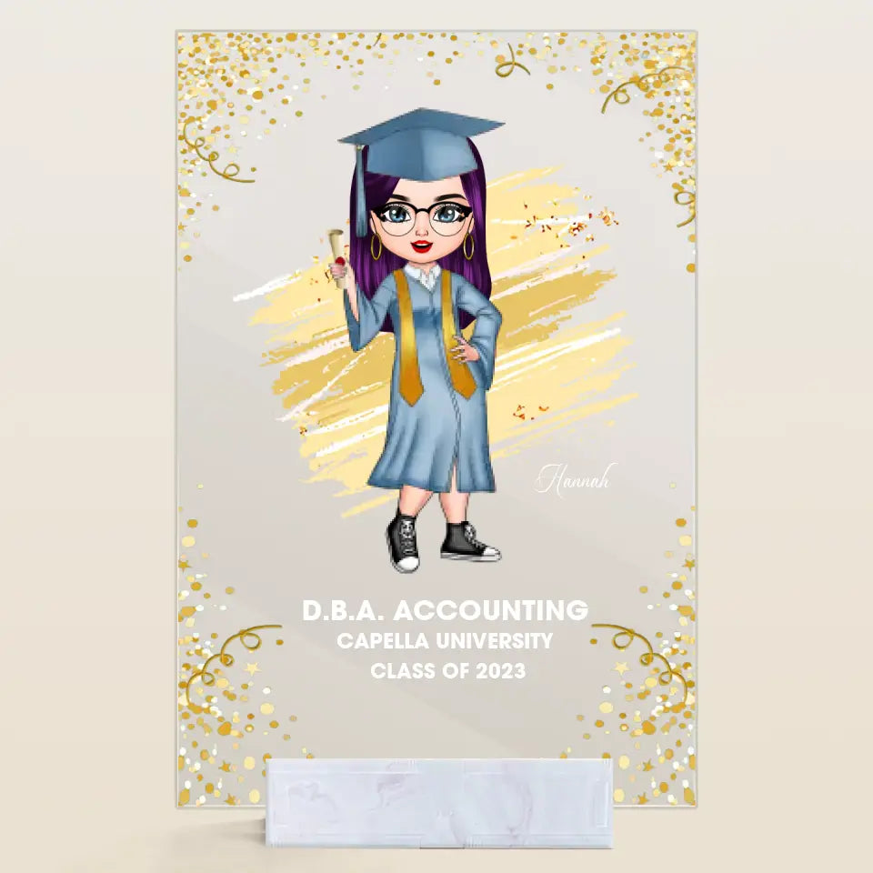 Personalized Acrylic Plaque - Graduation, Birthday Gift For Son, Daughter, Friend - Graduation Appreciation ARND005