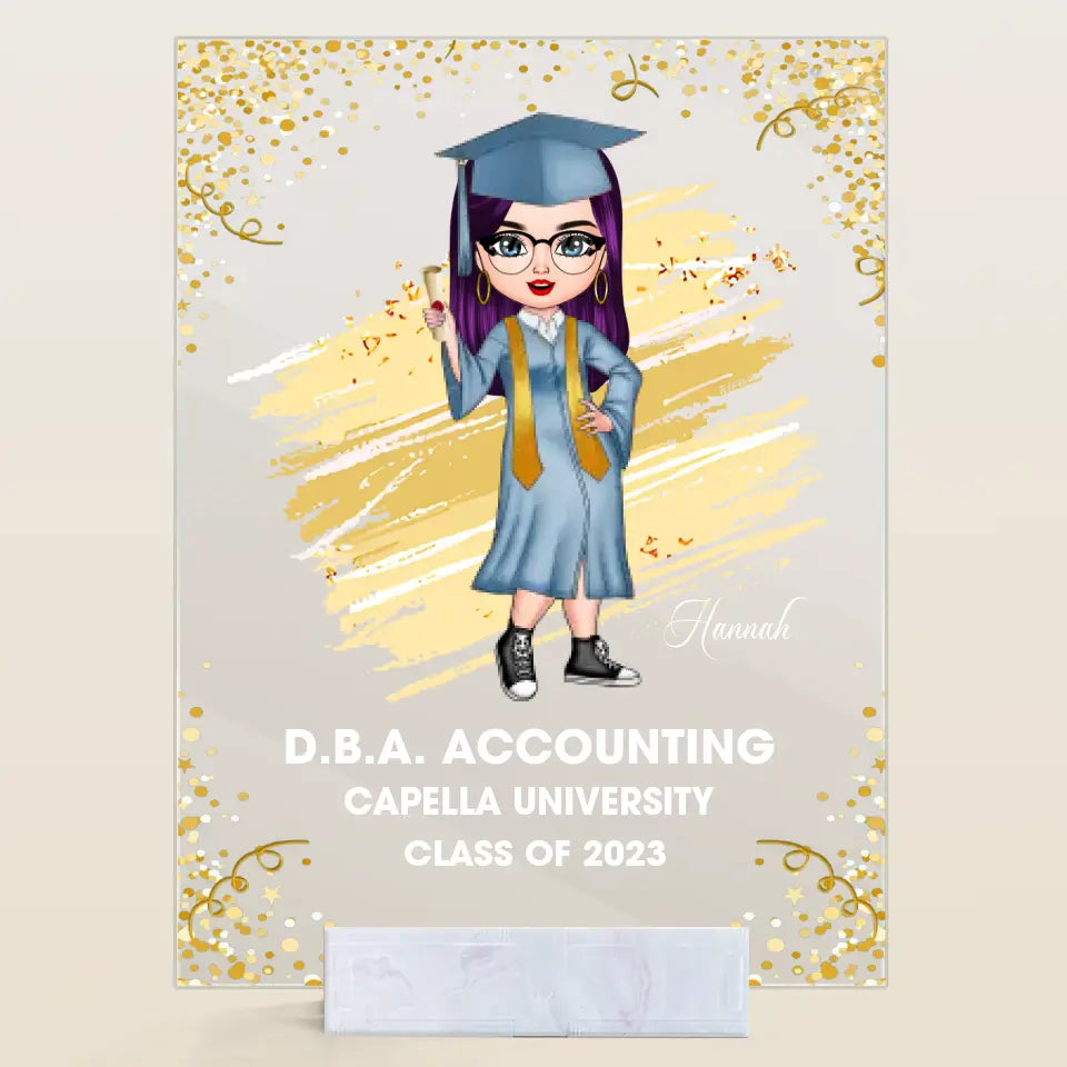 Personalized Acrylic Plaque - Graduation, Birthday Gift For Son, Daughter, Friend - Graduation Appreciation ARND005