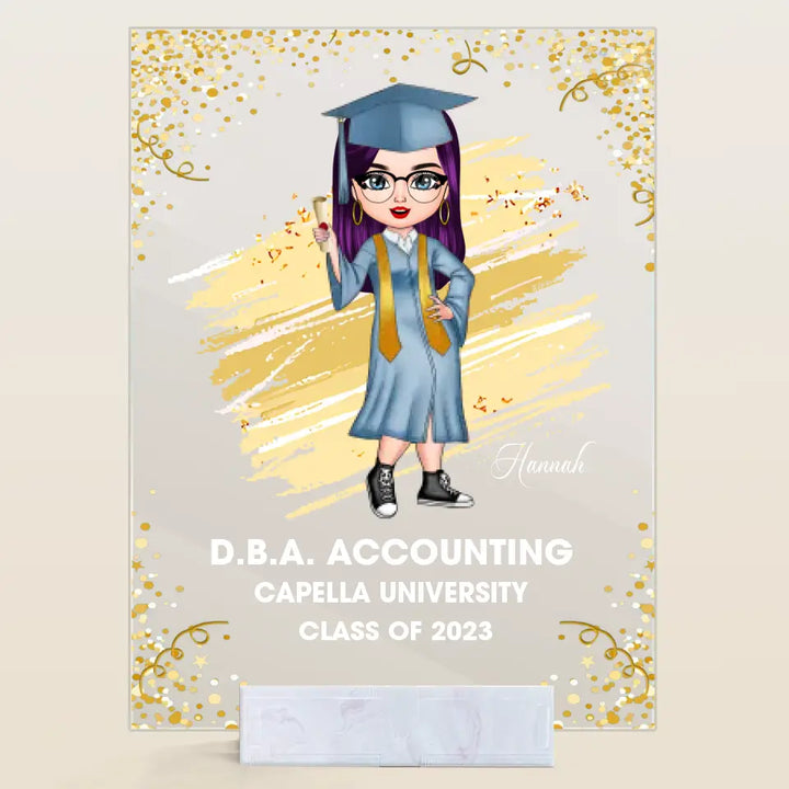 Personalized Acrylic Plaque - Graduation, Birthday Gift For Son, Daughter, Friend - Graduation Appreciation ARND005