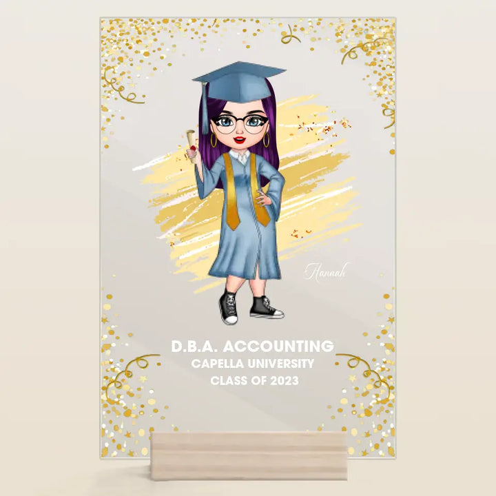 Personalized Acrylic Plaque - Graduation, Birthday Gift For Son, Daughter, Friend - Graduation Appreciation ARND005