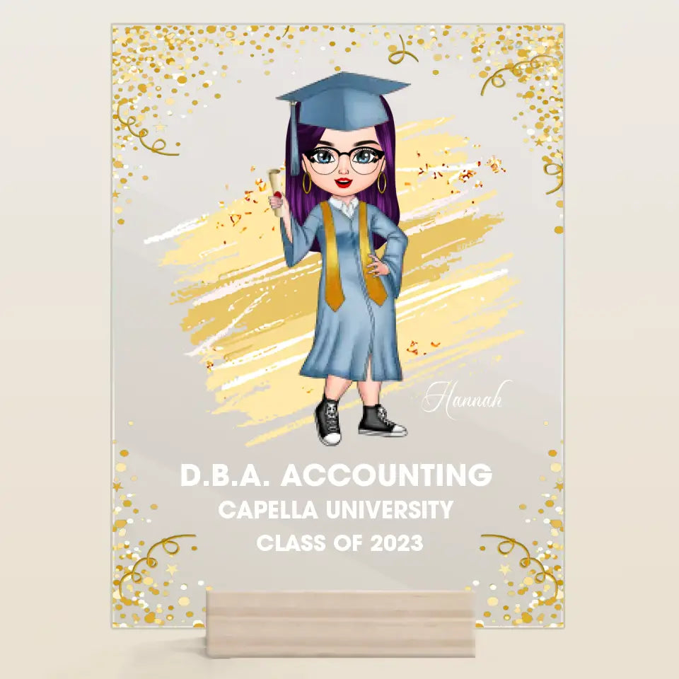 Personalized Acrylic Plaque - Graduation, Birthday Gift For Son, Daughter, Friend - Graduation Appreciation ARND005