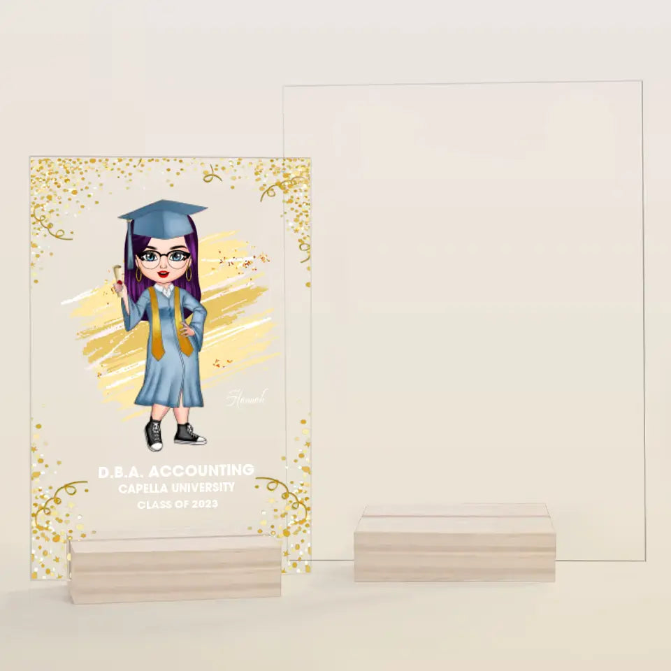 Personalized Acrylic Plaque - Graduation, Birthday Gift For Son, Daughter, Friend - Graduation Appreciation ARND005