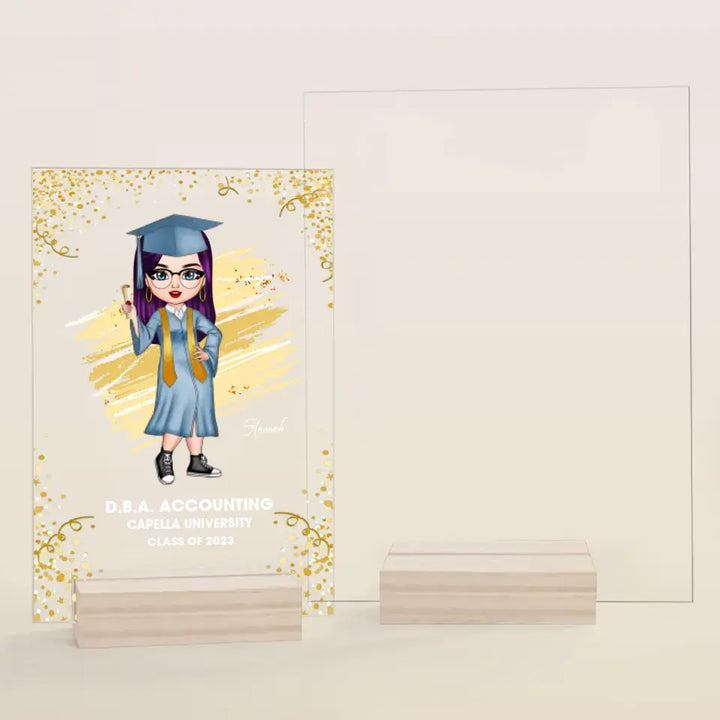 Personalized Acrylic Plaque - Graduation, Birthday Gift For Son, Daughter, Friend - Graduation Appreciation ARND005