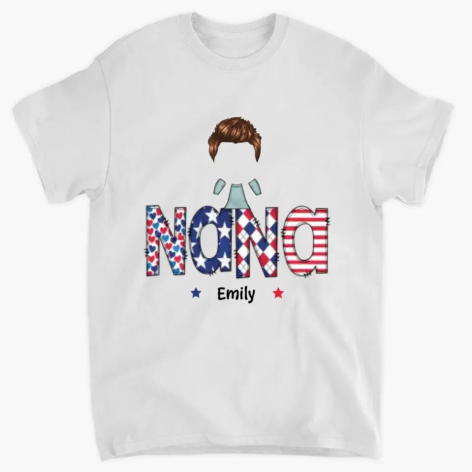 Personalized T-shirt - Independence Day, Mother's Day, Birthday Gift For Mom, Grandma - Grandma 4th Of July