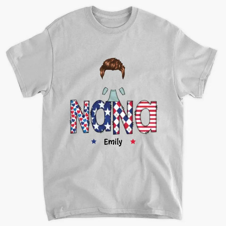 Personalized T-shirt - Independence Day, Mother's Day, Birthday Gift For Mom, Grandma - Grandma 4th Of July