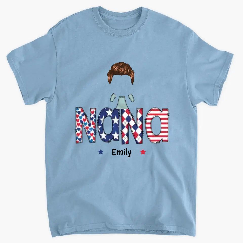 Personalized T-shirt - Independence Day, Mother's Day, Birthday Gift For Mom, Grandma - Grandma 4th Of July