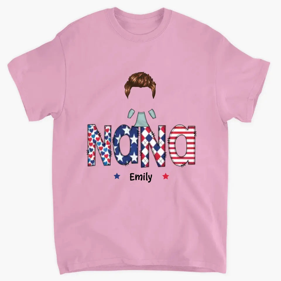 Personalized T-shirt - Independence Day, Mother's Day, Birthday Gift For Mom, Grandma - Grandma 4th Of July