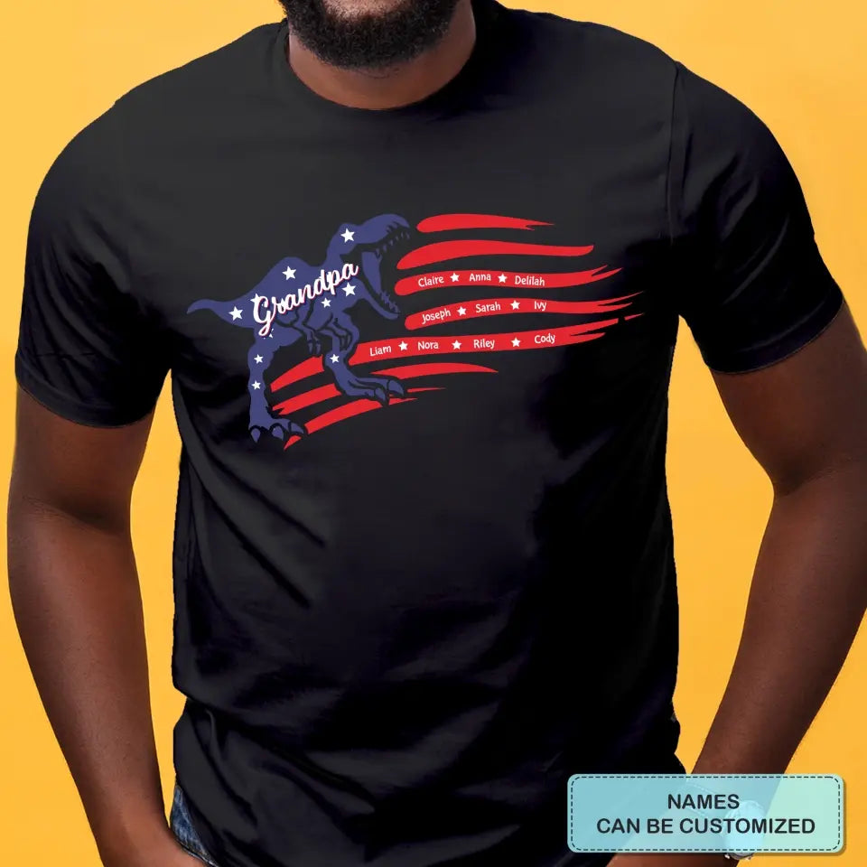 Personalized T-shirt - Father's Day, 4th Of July, Birthday Gift For Dad, Grandpa - American Daddy