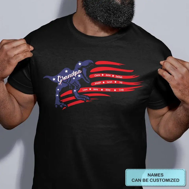 Personalized T-shirt - Father's Day, 4th Of July, Birthday Gift For Dad, Grandpa - American Daddy