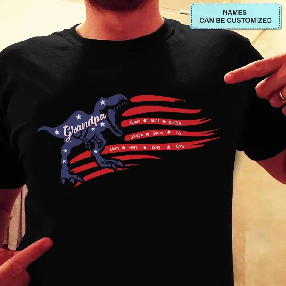 Personalized T-shirt - Father's Day, 4th Of July, Birthday Gift For Dad, Grandpa - American Daddy