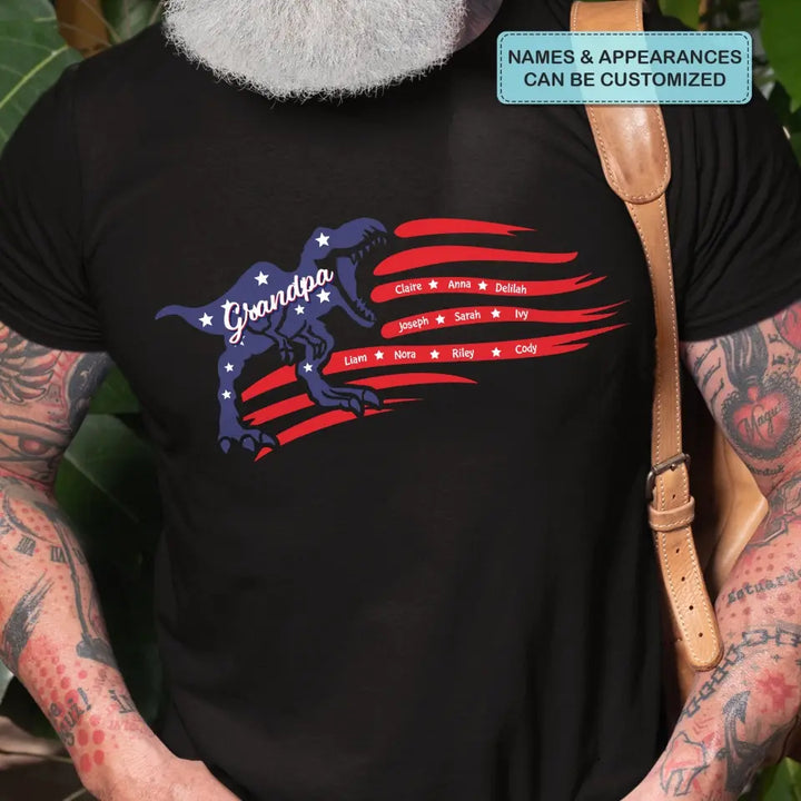 Personalized T-shirt - Father's Day, 4th Of July, Birthday Gift For Dad, Grandpa - American Daddy