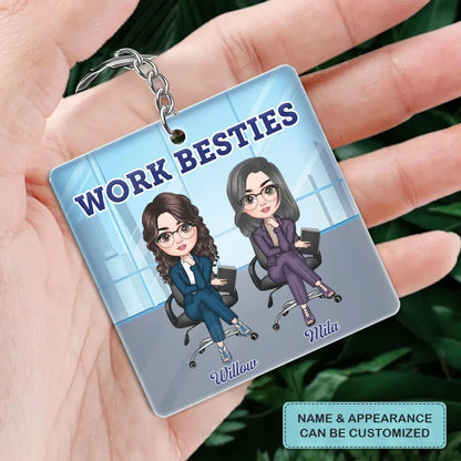 Personalized Keychain - Birthday Gift For Colleagues, Besties, BFF - You Are My Reason I Don't Punch People At Work