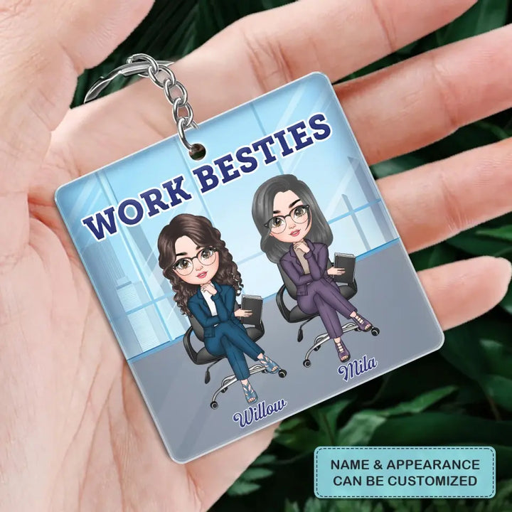 Personalized Keychain - Birthday Gift For Colleagues, Besties, BFF - You Are My Reason I Don't Punch People At Work