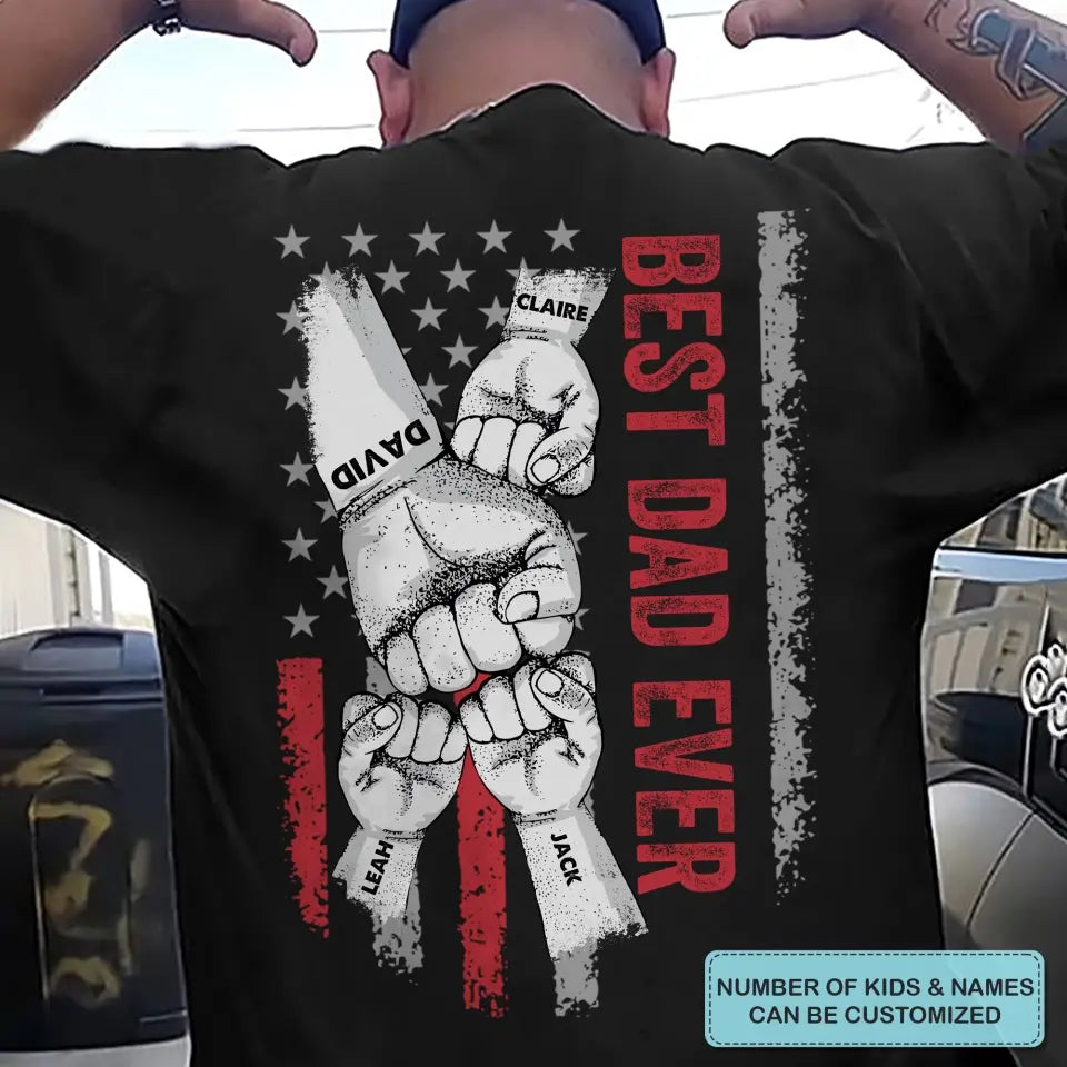 Personalized Back Printed T-shirt - Father's Day, Birthday Gift For Dad, Grandpa - Unbreakable Bond