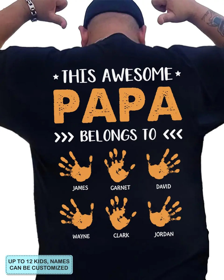 Personalized T-shirt - Father's Day, Birthday Gift For Dad, Grandpa - This Daddy Belongs To