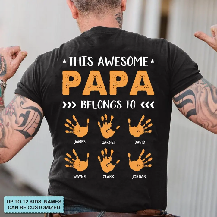 Personalized T-shirt - Father's Day, Birthday Gift For Dad, Grandpa - This Daddy Belongs To