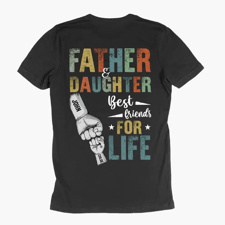 Personalized T-shirt - Father's Day, Birthday Gift For Dad, Grandpa - Father And Children Best Friends For Life