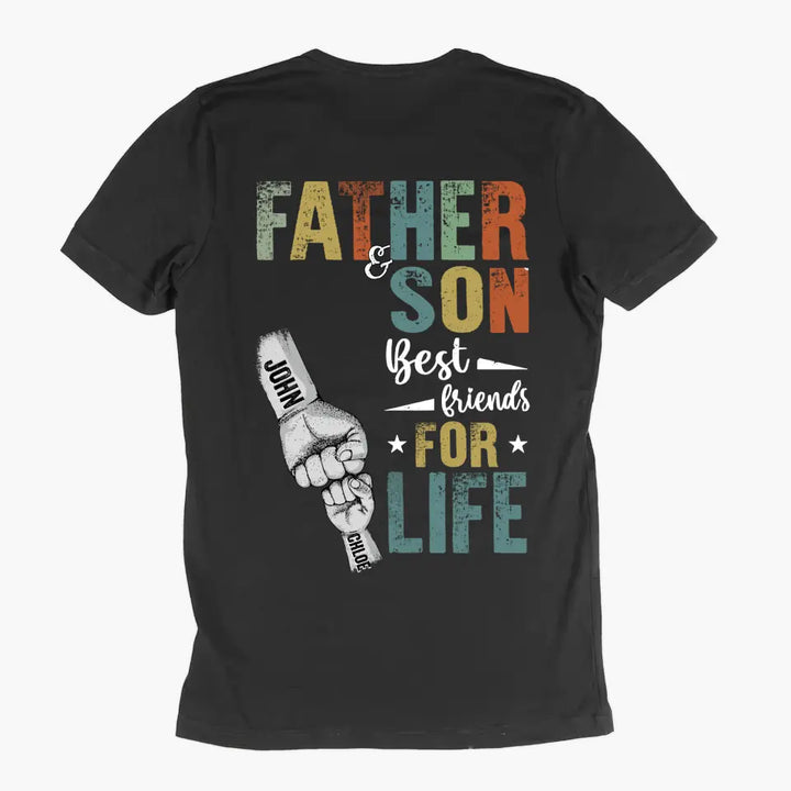 Personalized T-shirt - Father's Day, Birthday Gift For Dad, Grandpa - Father And Children Best Friends For Life