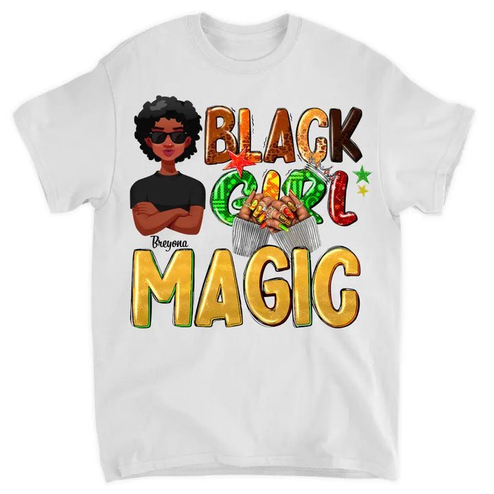 Personalized T-shirt - Mother's Day, Birthday Gift For Mom, Grandma - Black Girl Magic