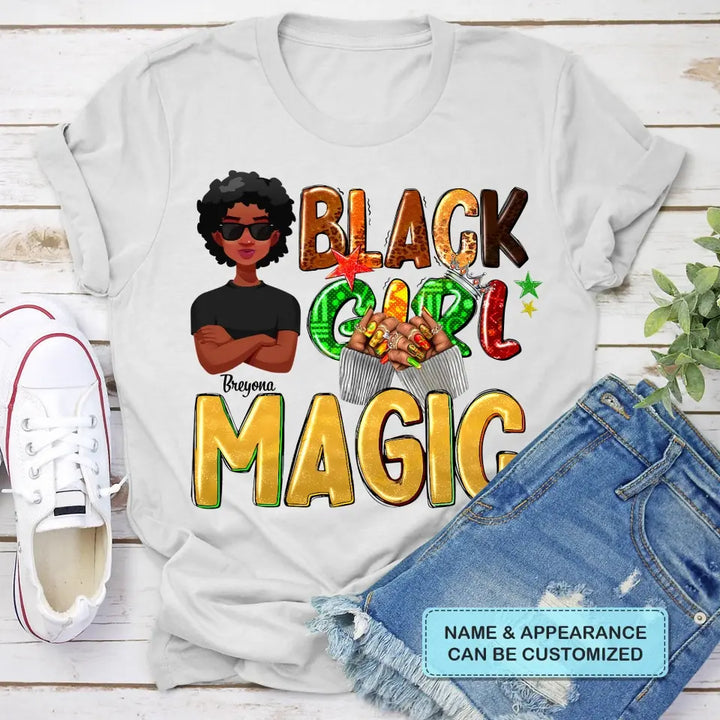 Personalized T-shirt - Mother's Day, Birthday Gift For Mom, Grandma - Black Girl Magic