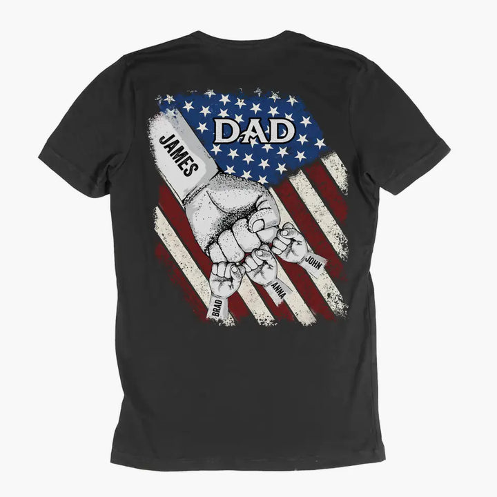 Personalized T-shirt - 4th Of July, Father's Day, Birthday Gift For Dad, Grandpa - American Flag Daddy