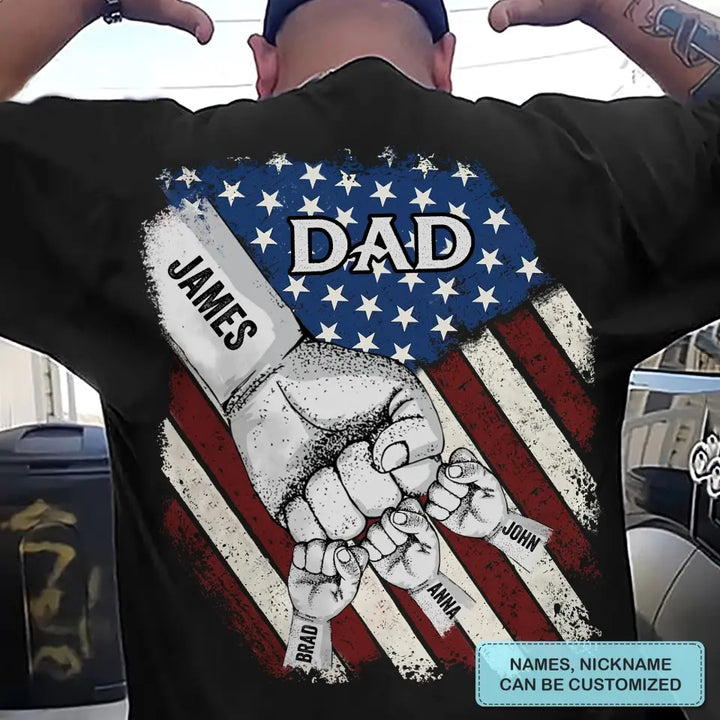 Personalized T-shirt - 4th Of July, Father's Day, Birthday Gift For Dad, Grandpa - American Flag Daddy